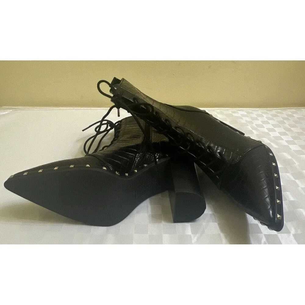 Charles by Charles David Women's Duffy Black Studded Boots Sz 7.5M NWOB - Picture 7 of 9